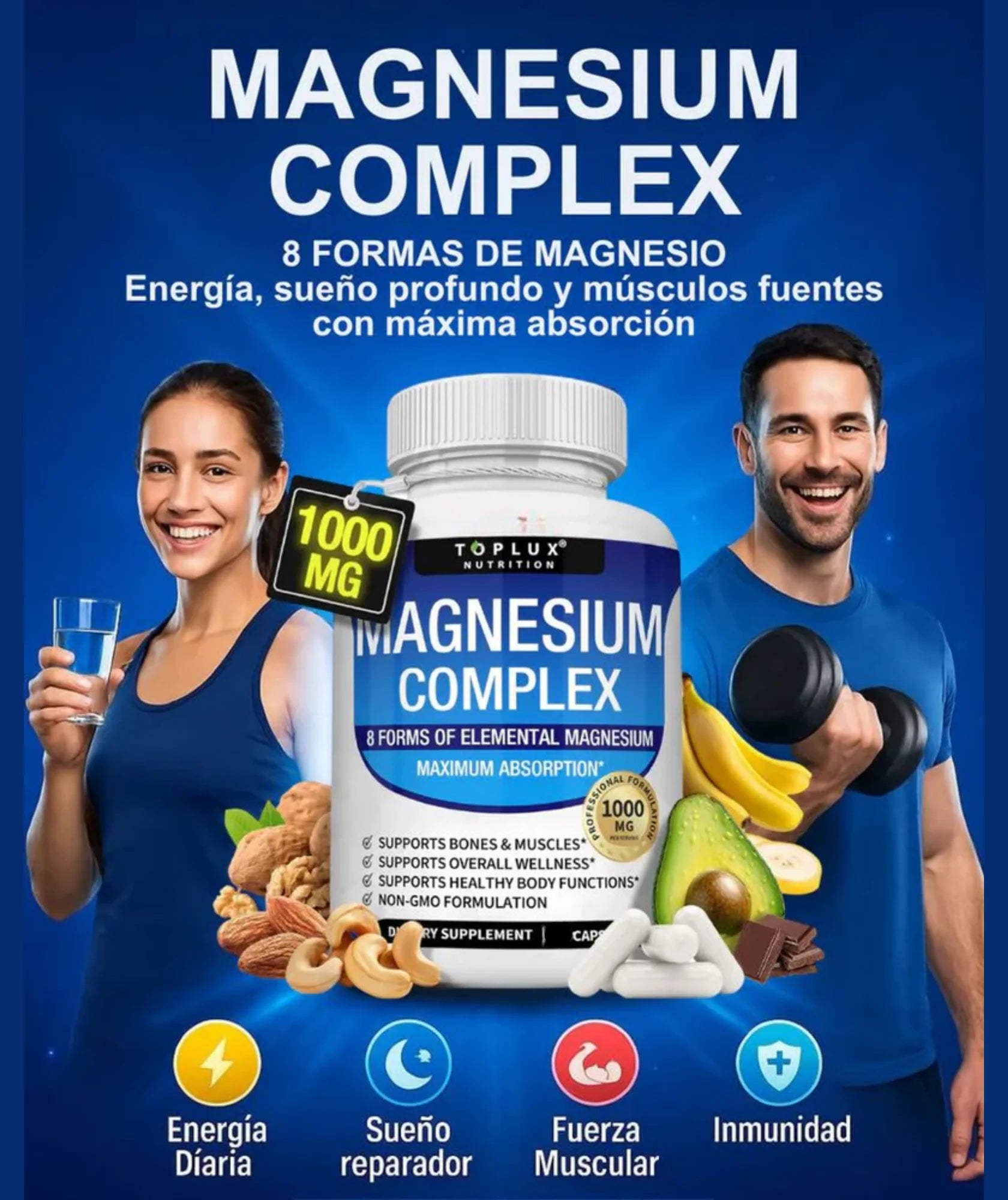 Magnesio Complex 8 en 1  – 1000 mg
