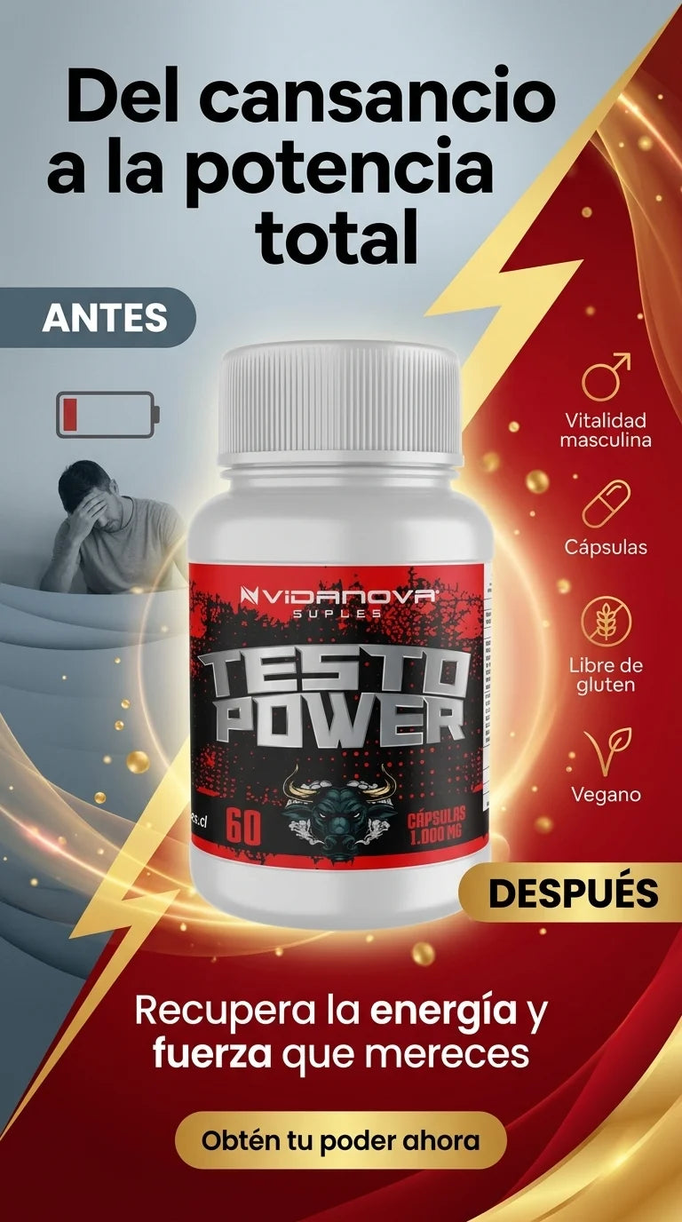 TESTO POWER - Energía Masculina - 1000mg 60 CAPS
