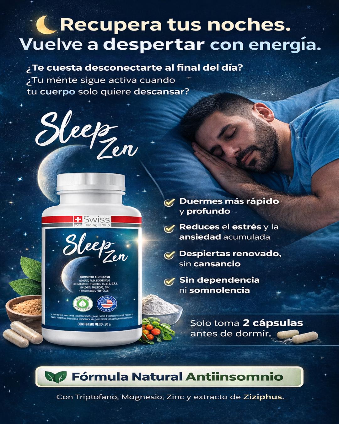 SleepZen Pro - Solución Natural para el Insomnio y Estrés Nocturno